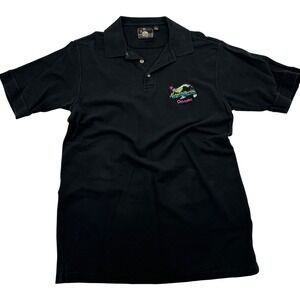 Jimmy Buffett Margaritaville Orlando Mens Polo Shirt Black Cotton Large L